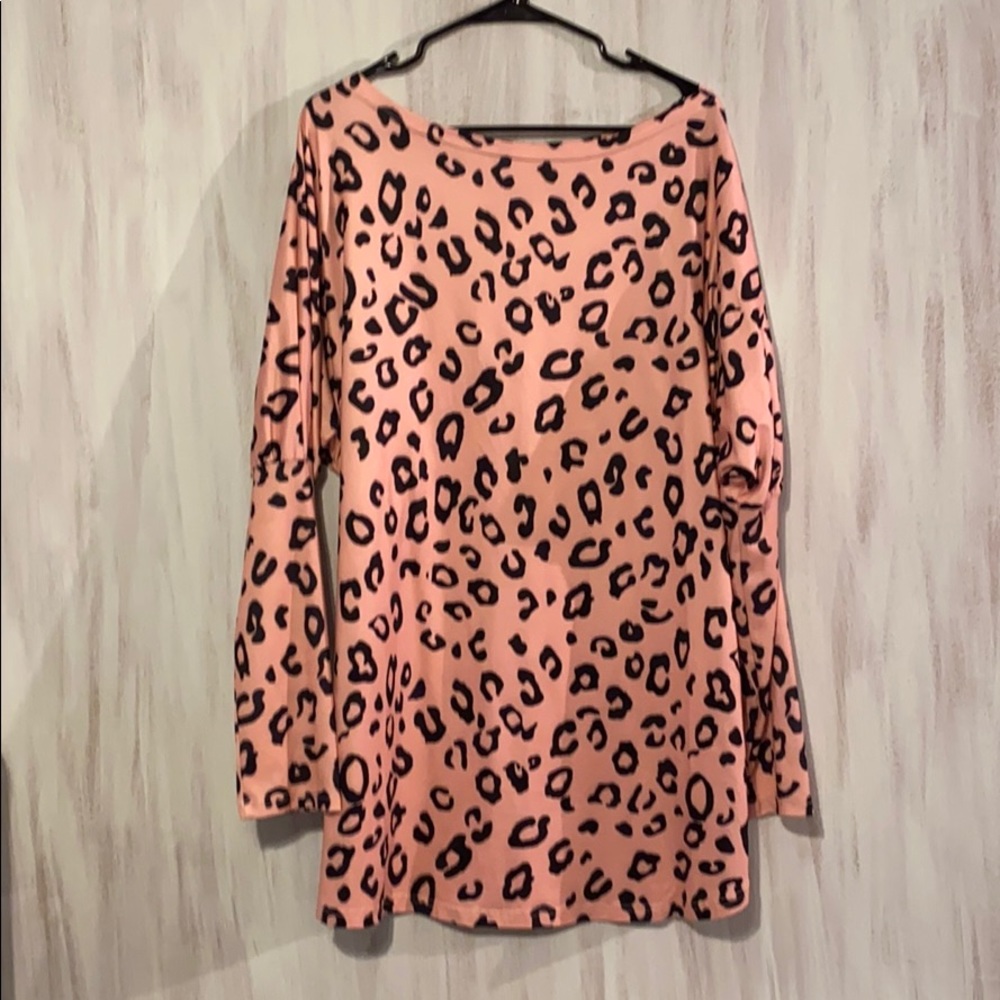 Pink Leopard Blouse